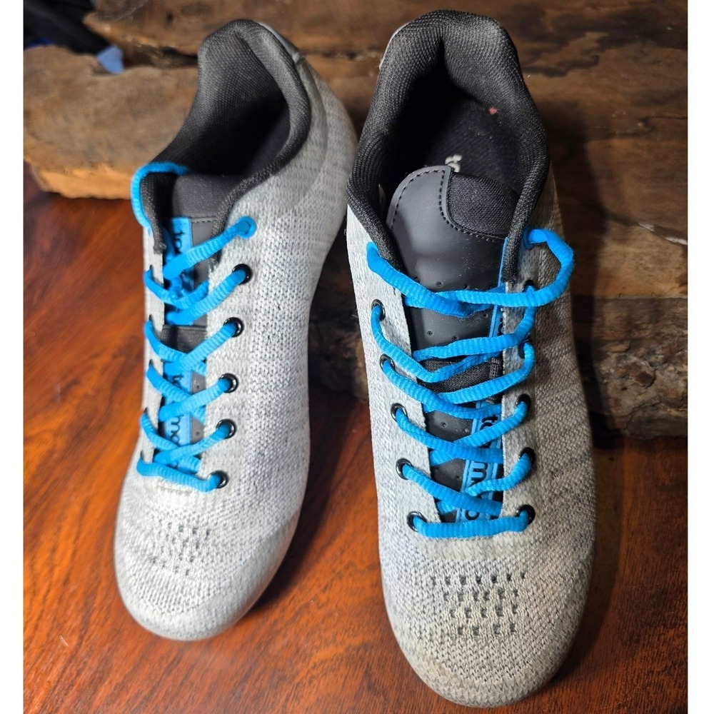Tommaso Cycling Shoes Mens 42 Grey Knit Lace Up Road Spin Bike
